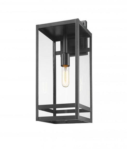 Z-Lite Nuri 1 Light Outdoor Wall Light in Black Finish Model: 596B-BK