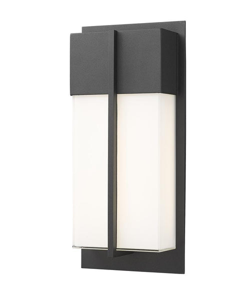 Z-Lite Nyx 2 Light Outdoor Wall Light in Black Finish Model: 5014S-BK-LED