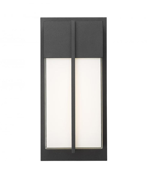 Z-Lite Nyx 2 Light Outdoor Wall Light in Black Finish Model: 5014S-BK-LED