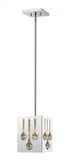 Z-Lite Oberon 1 Light Pendant in Chrome Finish Model: 453SQMP-CH