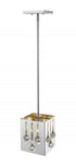 Z-Lite Oberon 1 Light Pendant in Chrome Finish Model: 453SQMP-CH