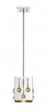 Z-Lite Oberon 1 Light Pendant in Chrome Finish Model: 453SQMP-CH