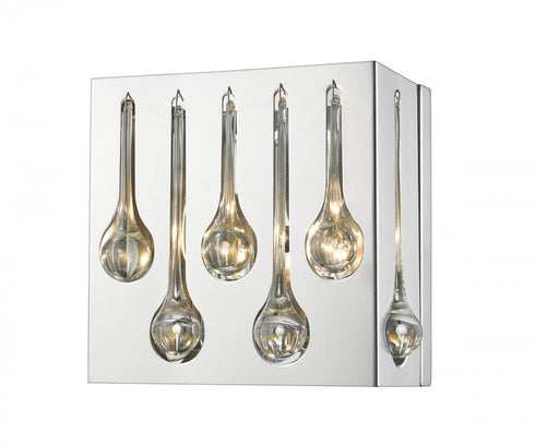 Z-Lite Oberon 2 Light Wall Sconce in Chrome Finish Model: 453SQ2S-CH
