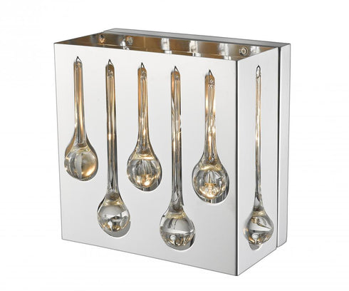 Z-Lite Oberon 2 Light Wall Sconce in Chrome Finish Model: 453SQ2S-CH