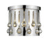 Z-Lite Oberon 3 Light Flush Mount in Chrome Finish Model: 453RF13CH