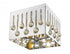 Z-Lite Oberon 4 Light Flush Mount in Chrome Finish Model: 453SQF13CH