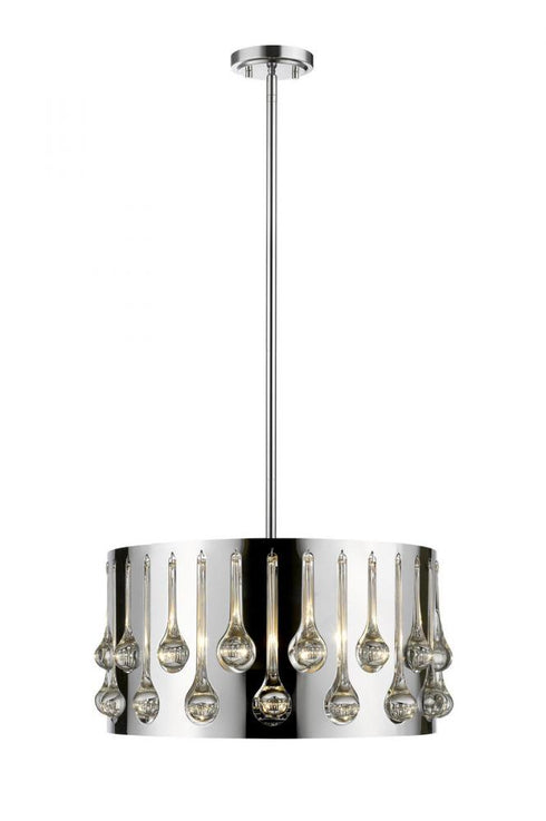 Z-Lite Oberon 4 Light Pendant in Chrome Finish Model: 453-16CH