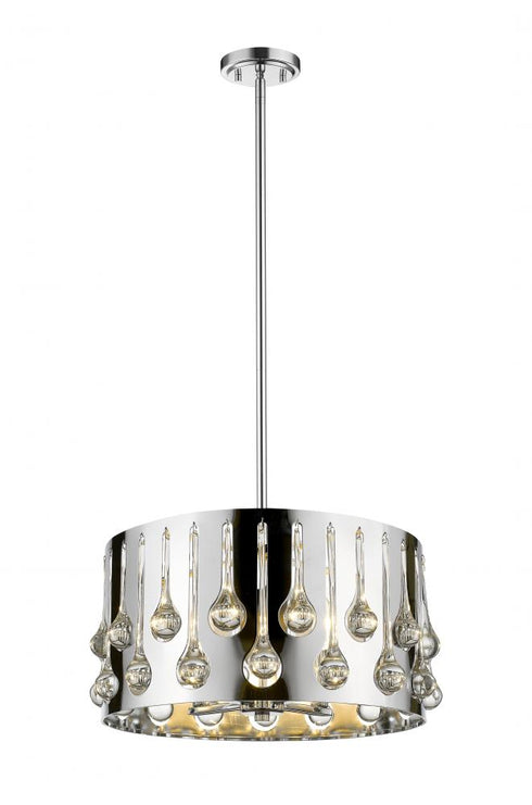 Z-Lite Oberon 4 Light Pendant in Chrome Finish Model: 453-16CH