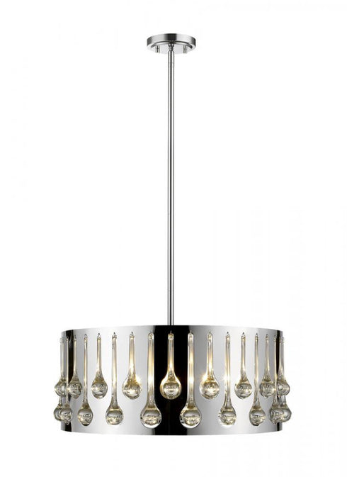 Z-Lite Oberon 5 Light Pendant in Chrome Finish Model: 453-20CH