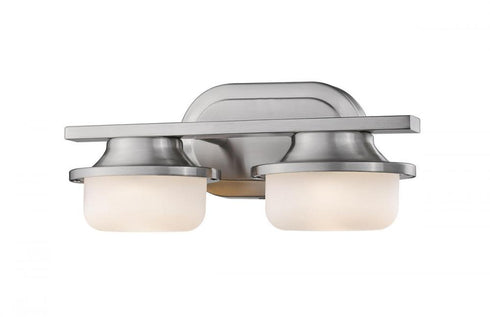 Z-Lite Optum 2 Light Vanity in Brushed Nickel Finish Model: 1917-2V-BN-LED