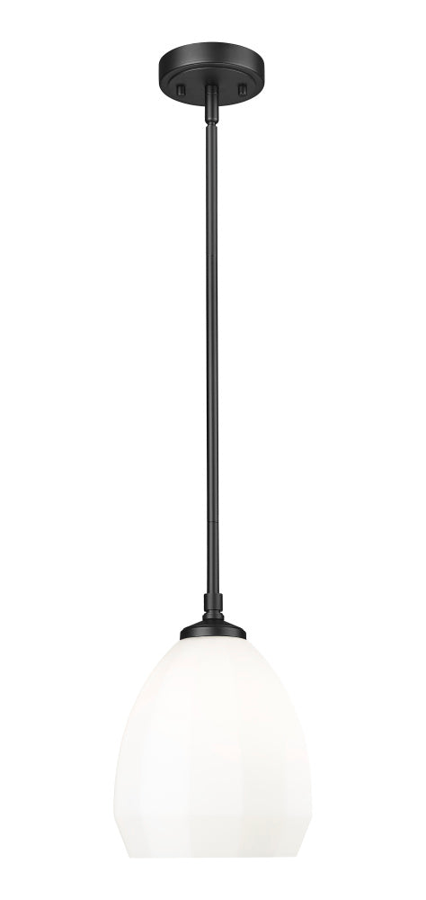 Z-Lite Oren 1 Light Pendant in Matte Black Finish Model: 7004P8-MB