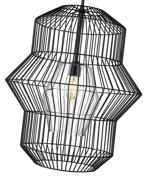 Z-Lite Orsay 1 Light Pendant in Matte Black Finish Model: 1941P24-MB