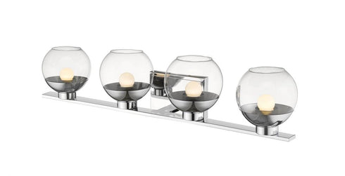 Z-Lite Osono 4 Light Vanity in Chrome Finish Model: 1924-4V-CH-LED