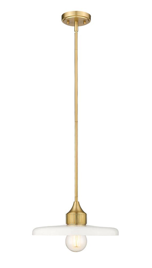 Z-Lite Paloma 1 Light Pendant in Brushed Nickel Finish Model: 820P14-BN
