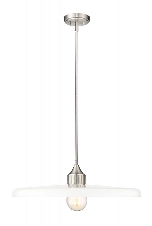 Z-Lite Paloma 1 Light Pendant in Brushed Nickel Finish Model: 820P24-BN