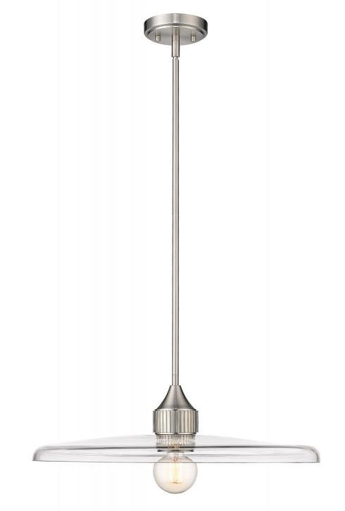Z-Lite Paloma 1 Light Pendant in Brushed Nickel Finish Model: 820P24-BN