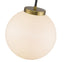 Z-Lite Parsons 1 Light Pendant in Matte Black + Olde Brass Finish Model: 477P14-MB-OBR