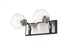 Z-Lite Parsons 2 Light Vanity in Matte Black + Brushed Nickel Finish Model: 477-2V-MB-BN