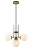 Z-Lite Parsons 4 Light Chandelier in Matte Black + Brushed Nickel Finish Model: 477-4MB-BN