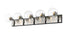 Z-Lite Parsons 5 Light Vanity in Matte Black + Brushed Nickel Finish Model: 477-5V-MB-BN