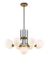 Z-Lite Parsons 9 Light Chandelier in Matte Black + Brushed Nickel Finish Model: 477-9MB-BN