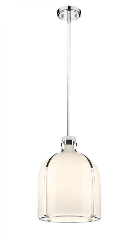 Z-Lite Pearson 1 Light Pendant in Brushed Nickel Finish Model: 817-12BN