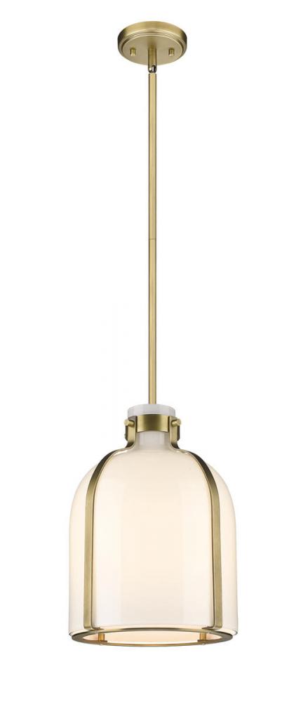 Z-Lite Pearson 1 Light Pendant in Brushed Nickel Finish Model: 817-9BN
