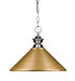 Z-Lite Pendant Lights 1 Light Pendant in Brushed Nickel Finish Model: 100701BN-MBN