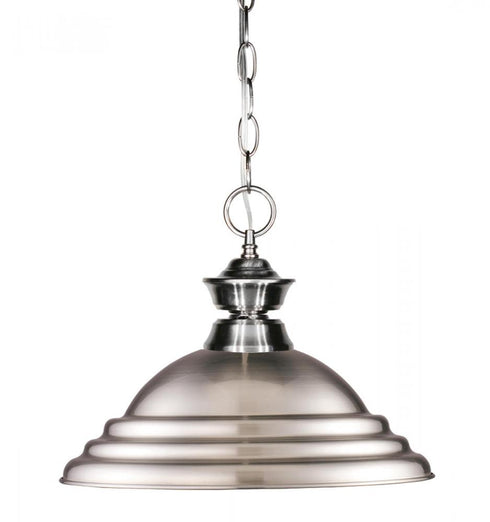 Z-Lite Pendant Lights 1 Light Pendant in Brushed Nickel Finish Model: 100701BN-SBN