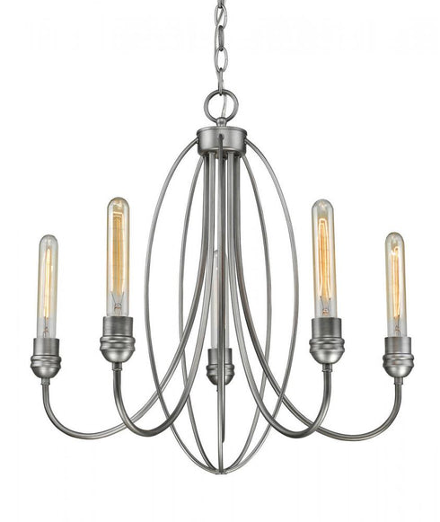 Z-Lite Persis 5 Light Chandelier in Old Silver Finish Model: 3000-5OS
