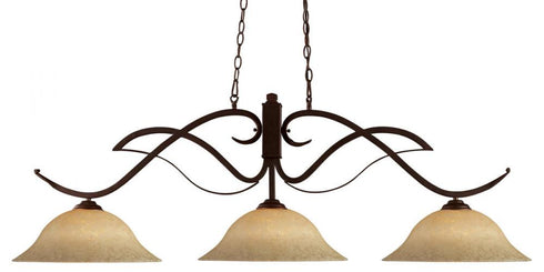 Z-Lite Phoenix 3 Light Billiard in Bronze Finish Model: 126BRZ-GM16