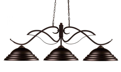 Z-Lite Phoenix 3 Light Billiard in Bronze Finish Model: 126BRZ-SBRZ