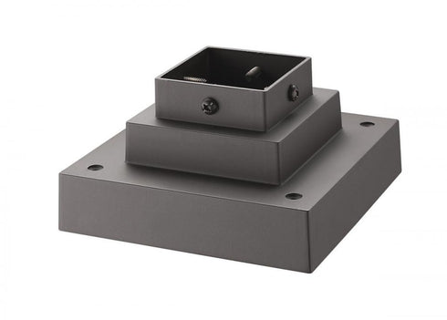 Z-Lite Pier Mounts Light Outdoor Posts + Hardware in Black Finish Model: SQPM-BK