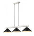 Z-Lite Players 3 Light Billiard in Brushed Nickel Finish Model: 152BN-MBN