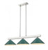 Z-Lite Players 3 Light Billiard in Brushed Nickel Finish Model: 152BN-MBN