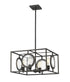 Z-Lite Port 4 Light Chandelier in Antique Silver Finish Model: 448-20AS