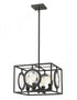 Z-Lite Port 4 Light Pendant in Antique Silver Finish Model: 448-16AS