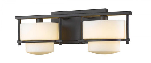 Z-Lite Porter 2 Light Vanity in Bronze Finish Model: 3030-2V-BRZ