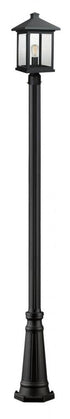Z-Lite Portland 1 Light Outdoor Post Mounted Fixture in Black Finish Model: 531PHBR-519P-BK