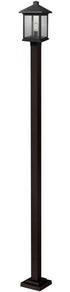 Z-Lite Portland 1 Light Outdoor Post Mounted Fixture in Black Finish Model: 531PHBS-536P-BK
