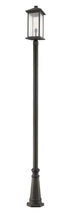Z-Lite Portland 1 Light Outdoor Post Mounted Fixture in Black Finish Model: 531PHBXLR-519P-BK