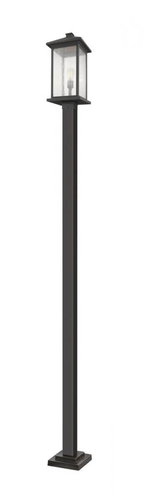 Z-Lite Portland 1 Light Outdoor Post Mounted Fixture in Black Finish Model: 531PHBXLS-536P-BK