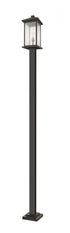 Z-Lite Portland 1 Light Outdoor Post Mounted Fixture in Black Finish Model: 531PHBXLS-536P-BK