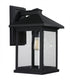Z-Lite Portland 1 Light Outdoor Wall Light in Black Finish Model: 531B-BK