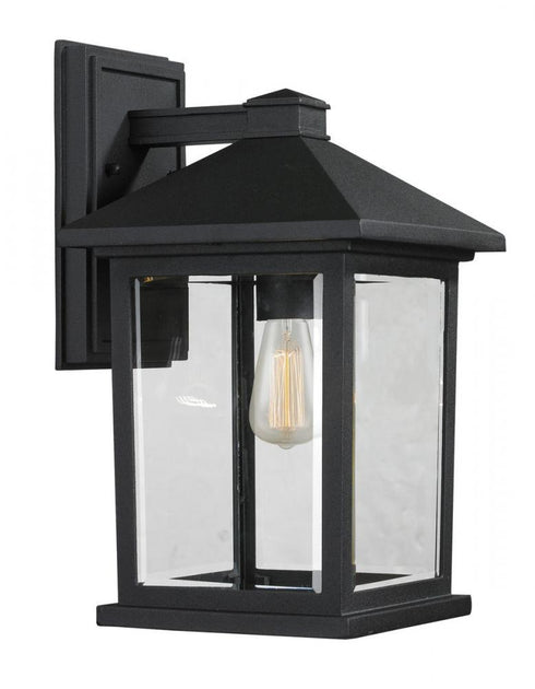 Z-Lite Portland 1 Light Outdoor Wall Light in Black Finish Model: 531M-BK
