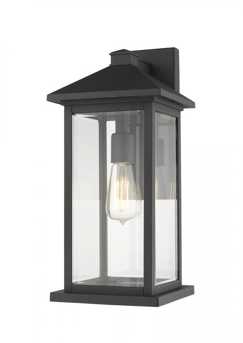 Z-Lite Portland 1 Light Outdoor Wall Light in Black Finish Model: 531MXL-BK