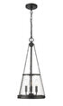 Z-Lite Prescott 3 Light Pendant in Brushed Nickel Finish Model: 341P12-BN