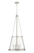 Z-Lite Prescott 4 Light Pendant in Brushed Nickel Finish Model: 341P18-BN