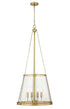 Z-Lite Prescott 4 Light Pendant in Brushed Nickel Finish Model: 341P18-BN