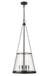 Z-Lite Prescott 4 Light Pendant in Brushed Nickel Finish Model: 341P18-BN